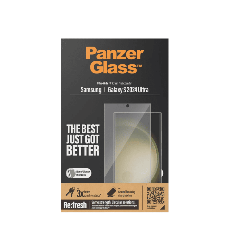 Apfelkiste Galaxy S24 Ultra Panzer Glas Case Friendly