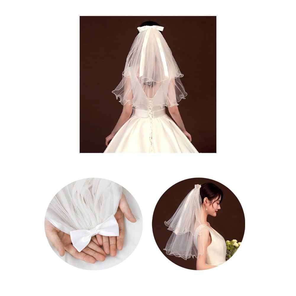 Voile De Mariée En Tulle Avec Pince à Cheveux - Longueurs 50,8 Cm Et 63,5 Cm - Élégant, Léger, Pour Cérémonie Intérieure Ou Extérieure