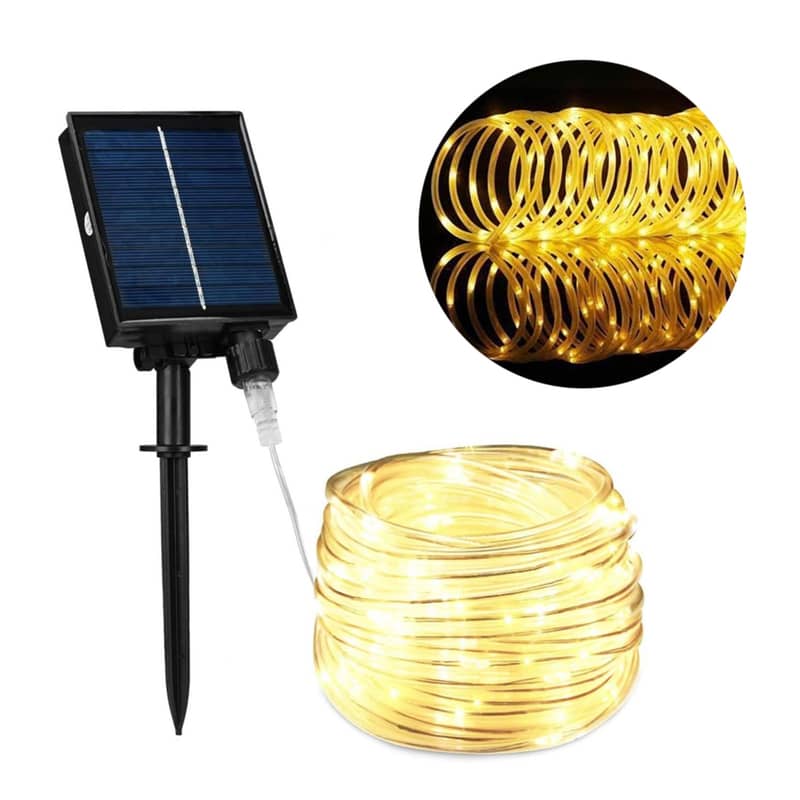 12m) LED Deko Licht Schlauch Solar Lichterkette