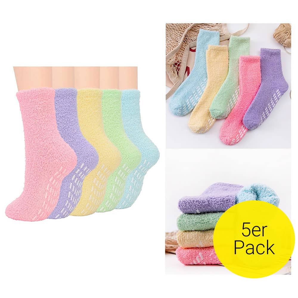 ALLY-MAGIC Kuschelsocken Damen 35-40 – Flauschige Winterschuhe, Warm & Bequem
