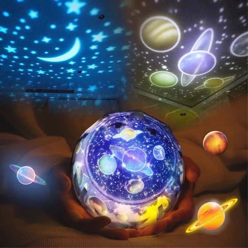 Stimmungslicht Sternenhimmel Projektor,LED lampe für kinder,360° Rotation Starry 