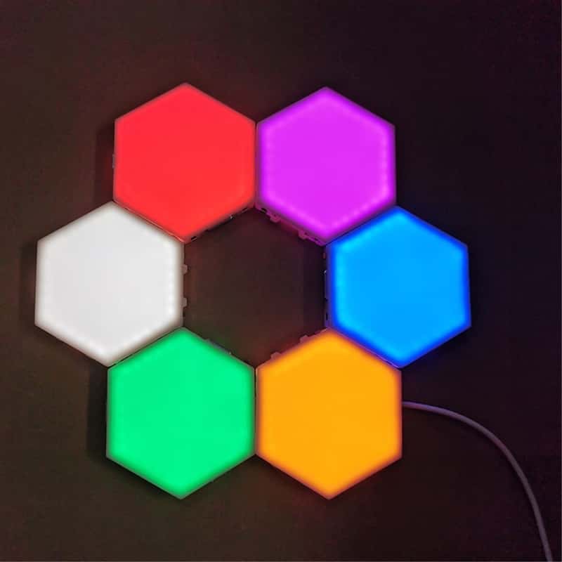 Lampen Panels Magnetische 6er LED Wand Bunt Set)