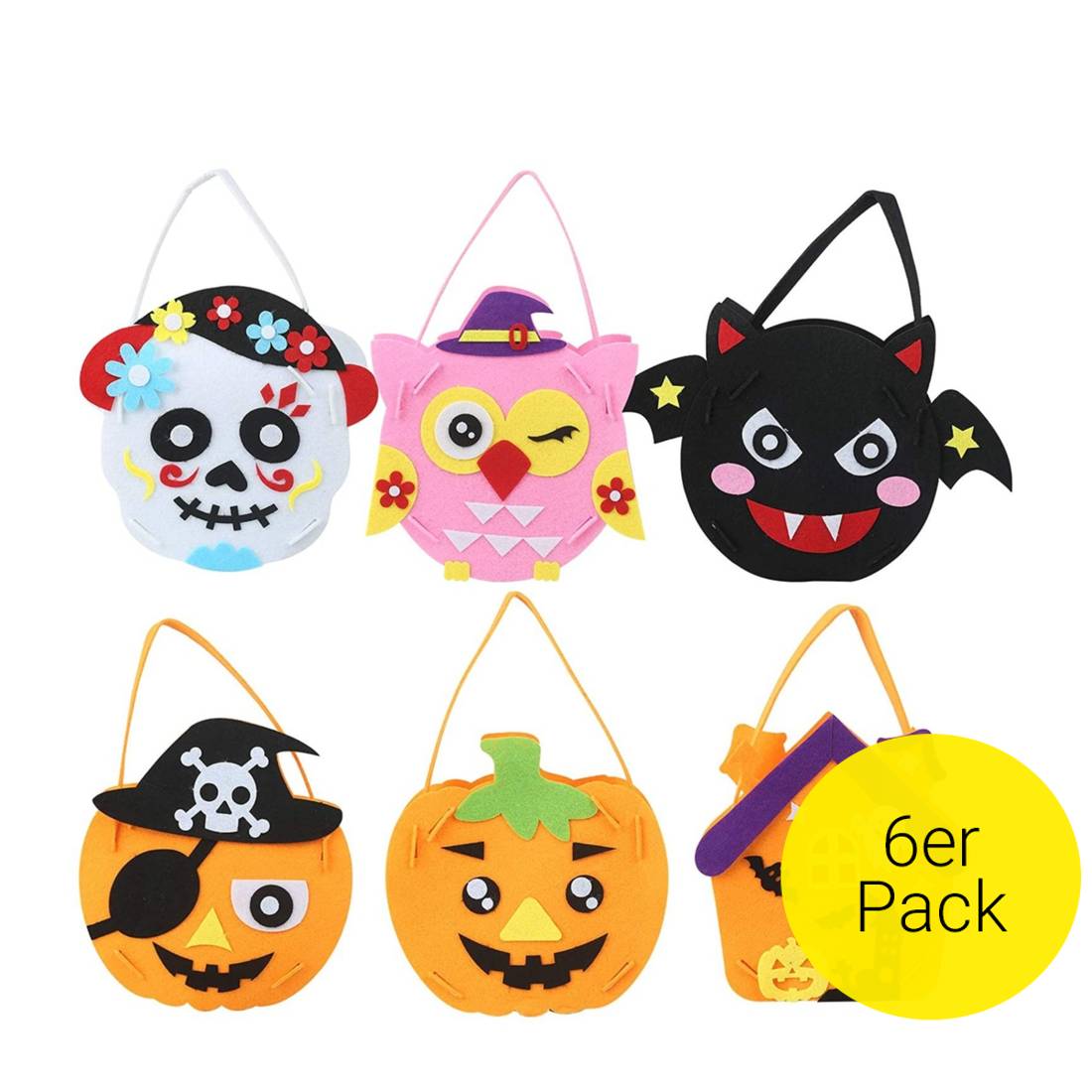 Halloween Bastelset: 48 Kürbis-Magnete Zum Ausmalen, Mit Magnetstreifen