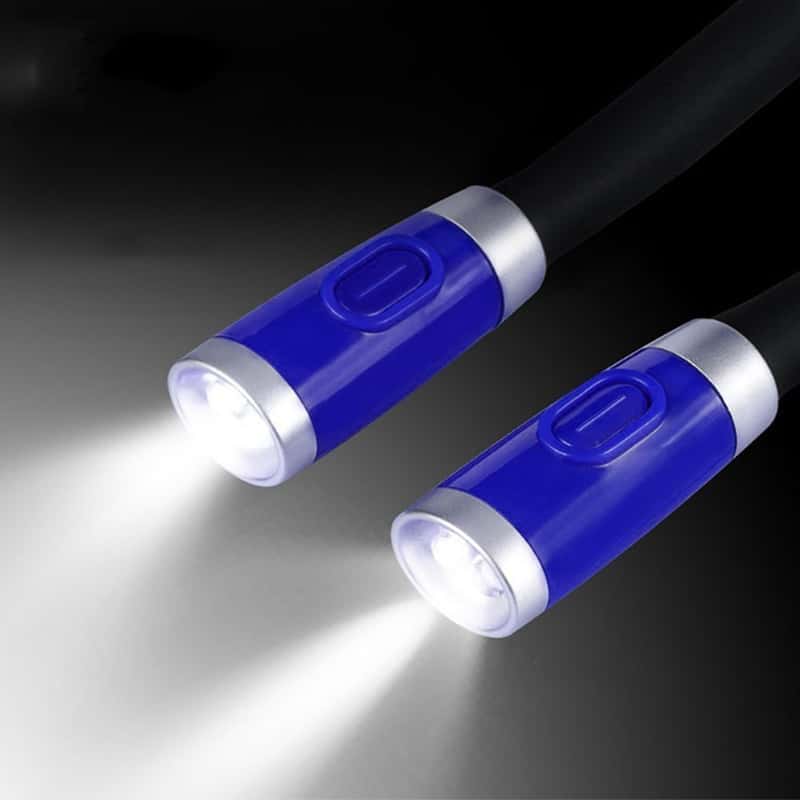 60cm) Biegbare USB Nacken LED Licht Leselampe Blau
