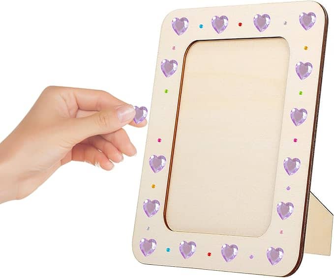 DIY Holz-Bilderrahmen Set – 18 Stück 10,2x15,2 Cm Mit Farben & Aufklebern Zum Basteln