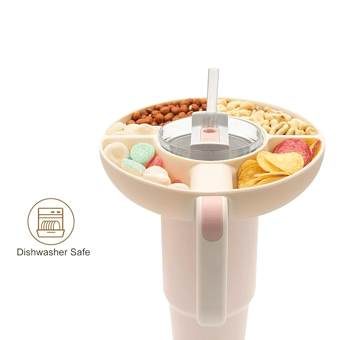 Silikon Flaschen Snack Teller für Stanley Cup Weiss