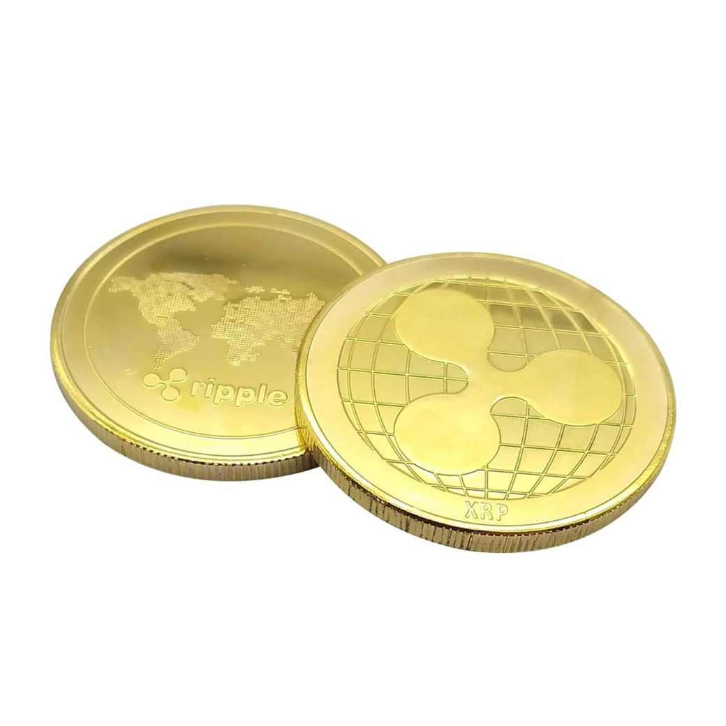 Ø 38mm) Ripple Coin crypto pièce souvenir or