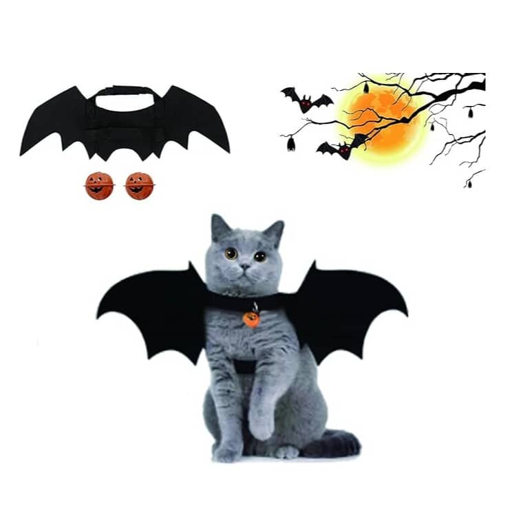 Ailes De Chauve-souris Pour Chien Ou Chat - Costume D'Halloween Léger En Feutre, Tailles S/M/L
