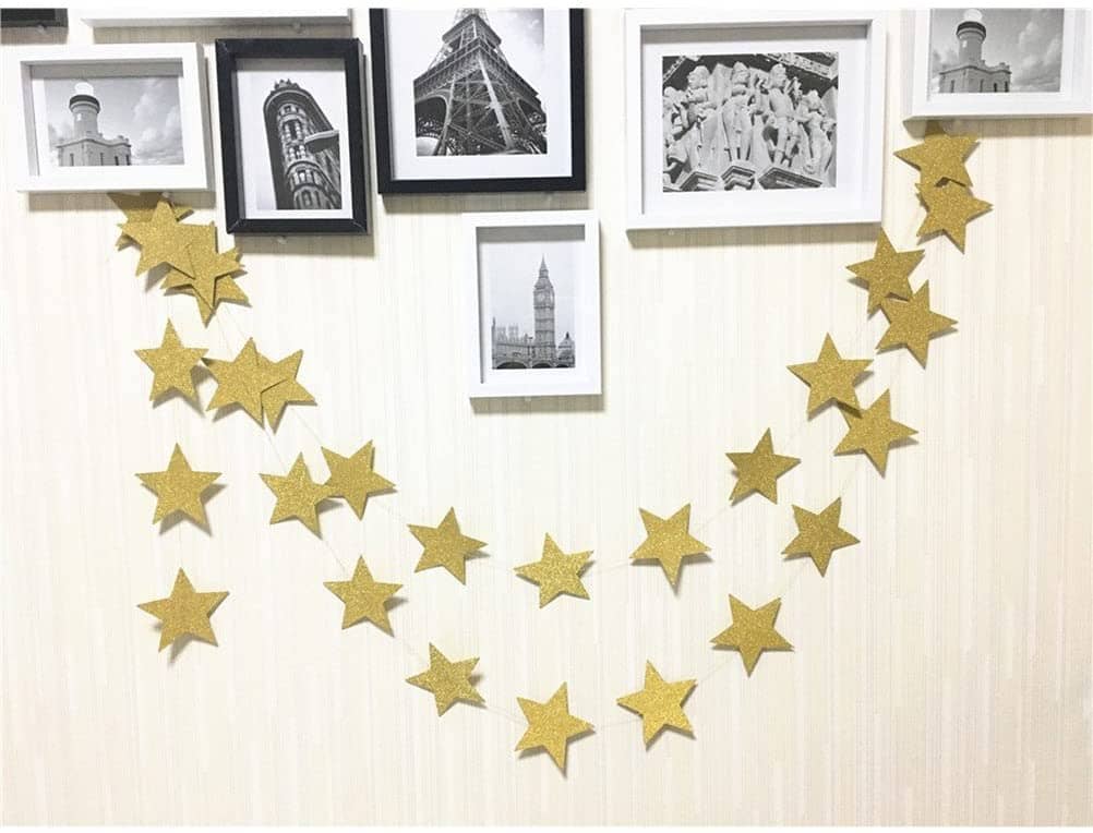 65 Fuß Sternengirlande Gold SternPapier Girlande D Produktbild-Vorschau 10
