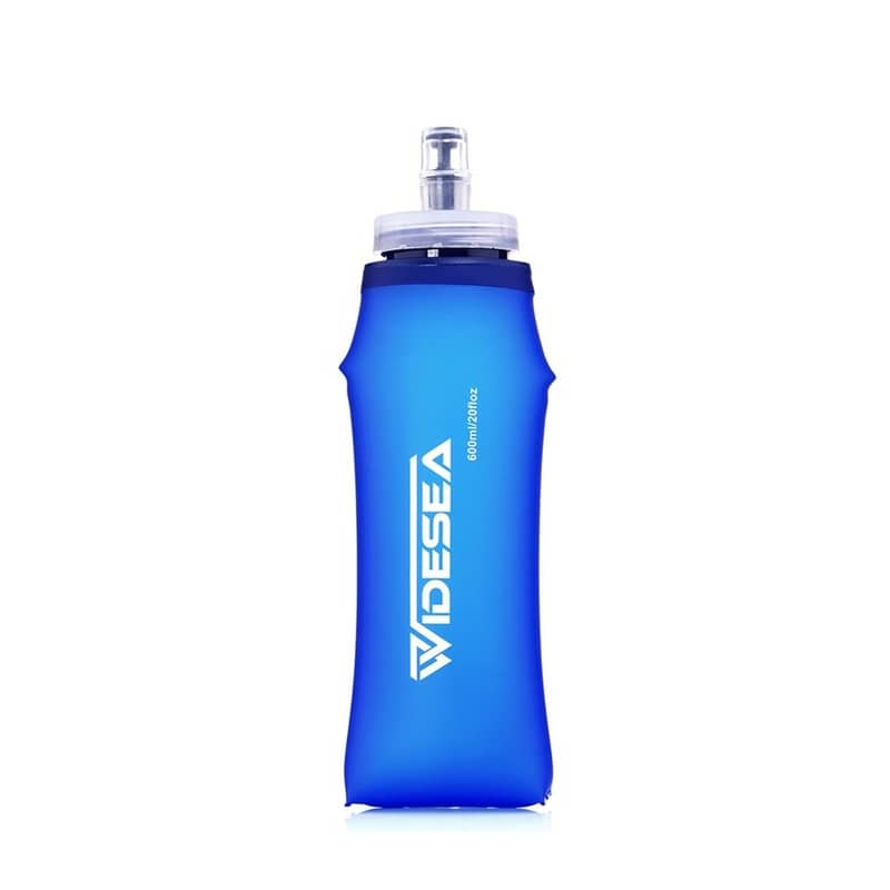 600ml) Trinkblase Faltbare Wasserbeutel Flasche Blau