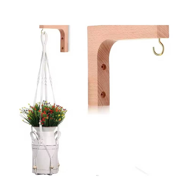 Holz Wandhaken Outdoor Hänge Pflanzen Blumenampel