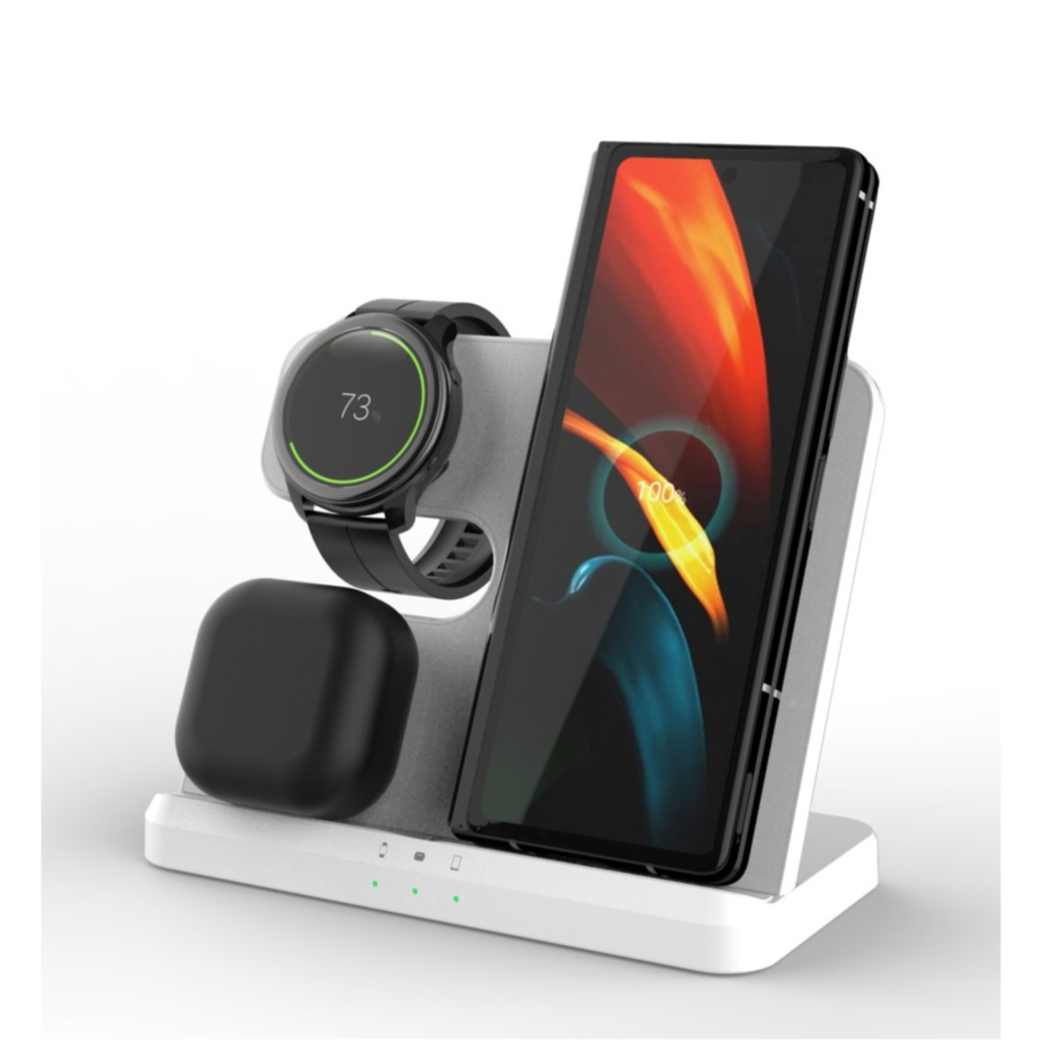 Ladestation Huawei Mate 20 Lite Qi 15W) 3in1 Ladegerät QI Wireless