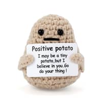 Peluche Pomme De Terre Positive – Fait Main Avec Porte-bonheur Câlin – Cadeau Encouragement, Bon Rétablissement, Rentrée Scolaire