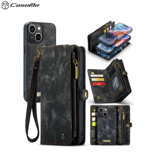 SailorTech IPhone 15 Hülle Mit Kartenfach & Ständer – PU-Leder In Grün