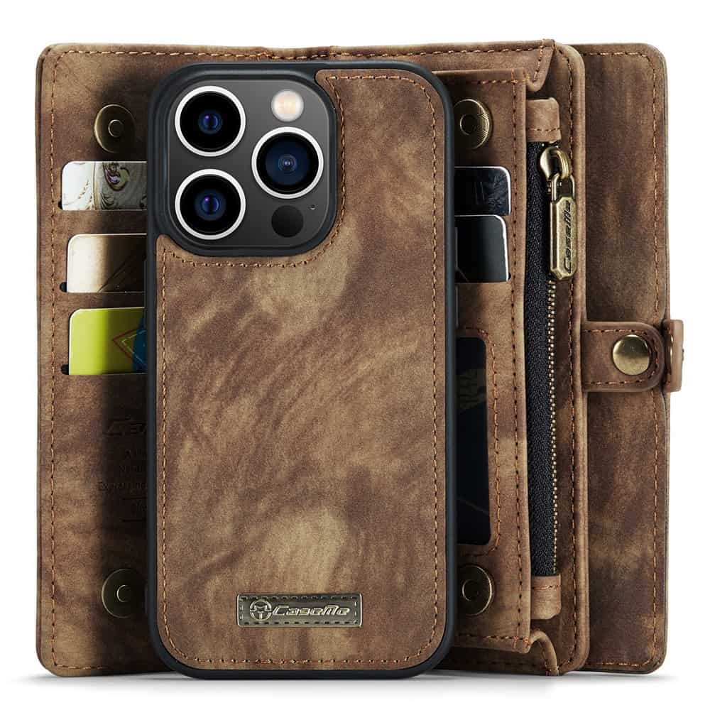 Caseme iPhone 15 Pro 2in1 Leder Tasche Karten Etui