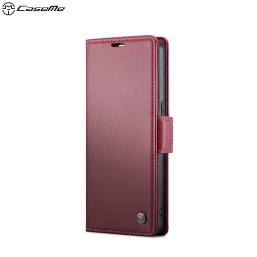 Caseme Cover per OPPO Reno8 Pro 5G con [2 Pezzi Vetro Temperato],Flip Custodia Pelle PU Libro Portafoglio con [Slot Cart] [Supporto Stand] [Magnetica], Marrone
