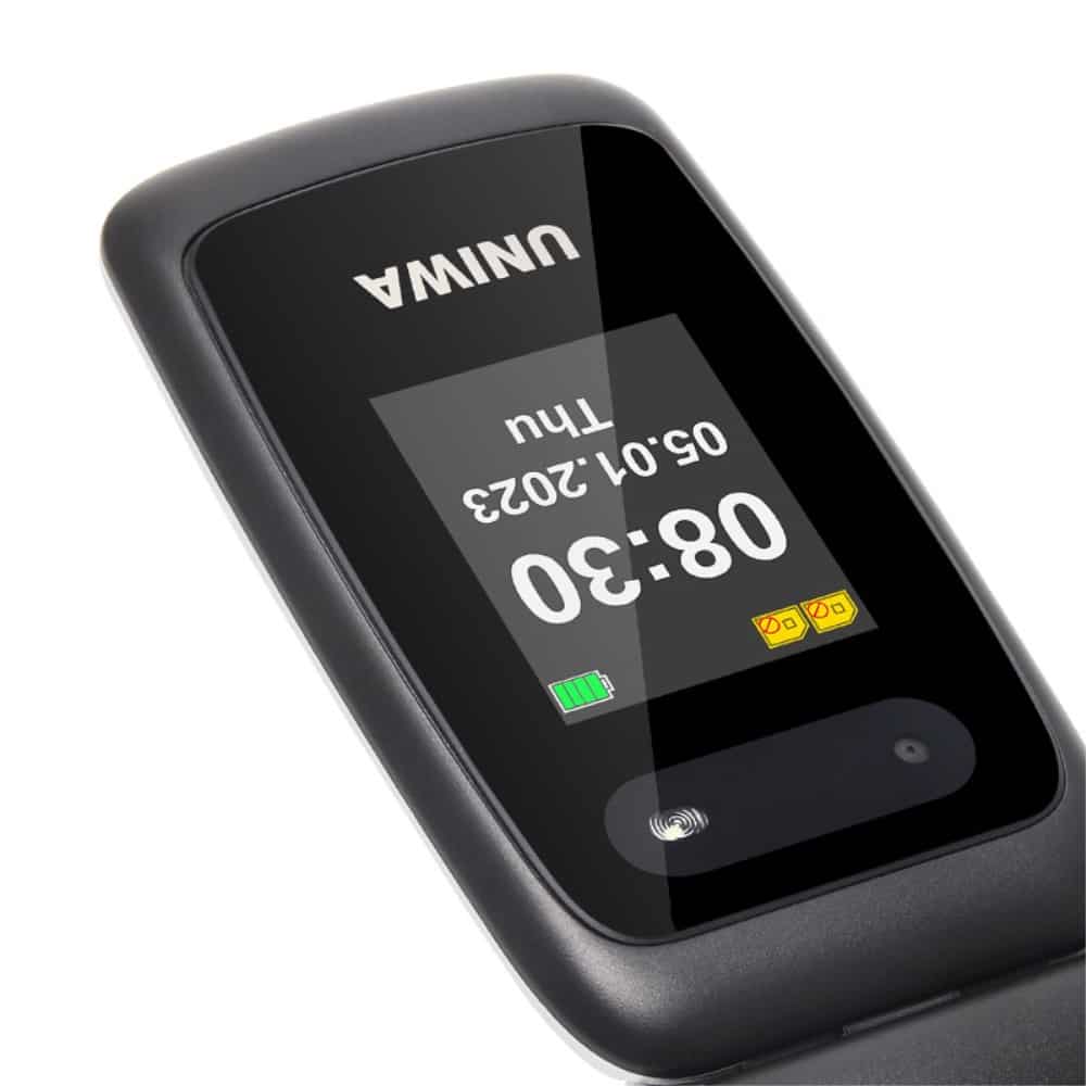 Faltbares Senioren Tastenhandy Telefon Schwarz