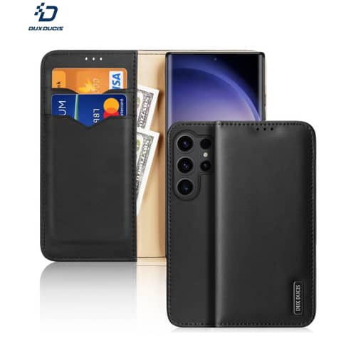 VANAVAGY Leder-Handyhülle Für Galaxy S24 Ultra – Mit Standfunktion, Kabellosem Laden & RFID-Schutz (Rosa)