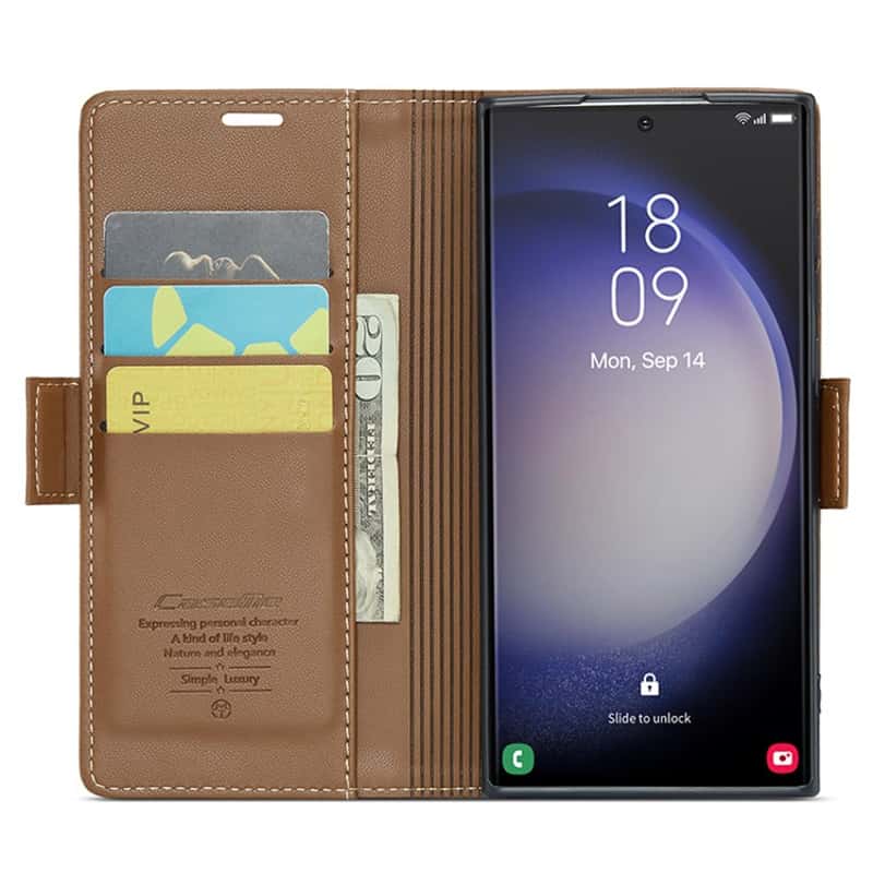 Samsung Galaxy S24 - Hülle, Handy Flip Case etuo Wallet - Schwarz