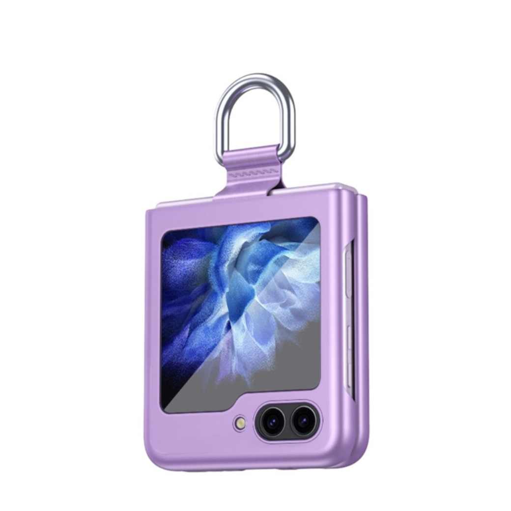 Galaxy Z Flip5 5G Soft Touch Hardcase Hülle+Ring Lila