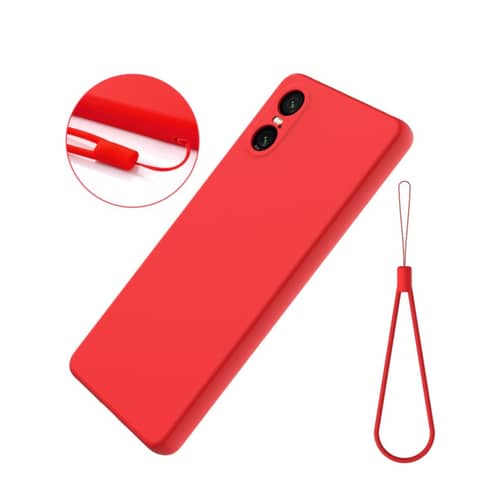 Flip Wallet Hülle Für Sony Xperia 10 VI – Mit Kohlefaser-Optik, Magnetverschluss & Standfunktion | Rose Rot