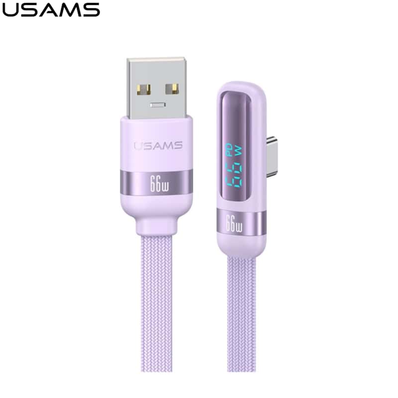 USAMS 1.2m 6A USB A auf USB C Ladekabel LED Anzeige