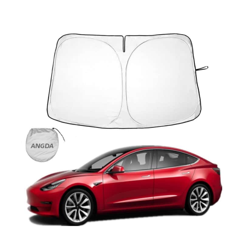 Tesla Model 3 Windschutzscheiben Sonnenblende Silber