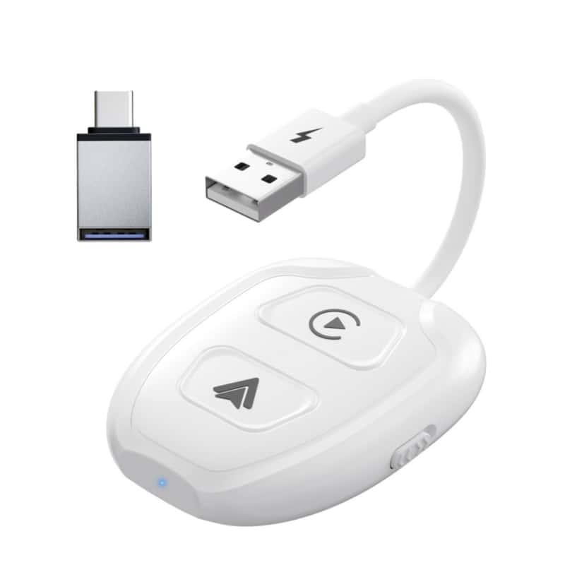 Android Auto / Apple Carplay USB A Adapter - Weiss | Zigarettenanzünder-Adapter