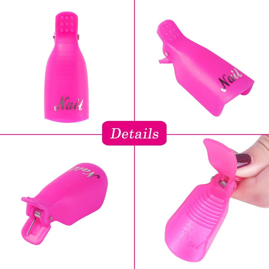 10 Stück Nagel-Clips Zum Entfernen Von Gel-Nagellack - Wiederverwendbar, Für Acryl & UV-Gel, Mit Anti-Rutsch-Design