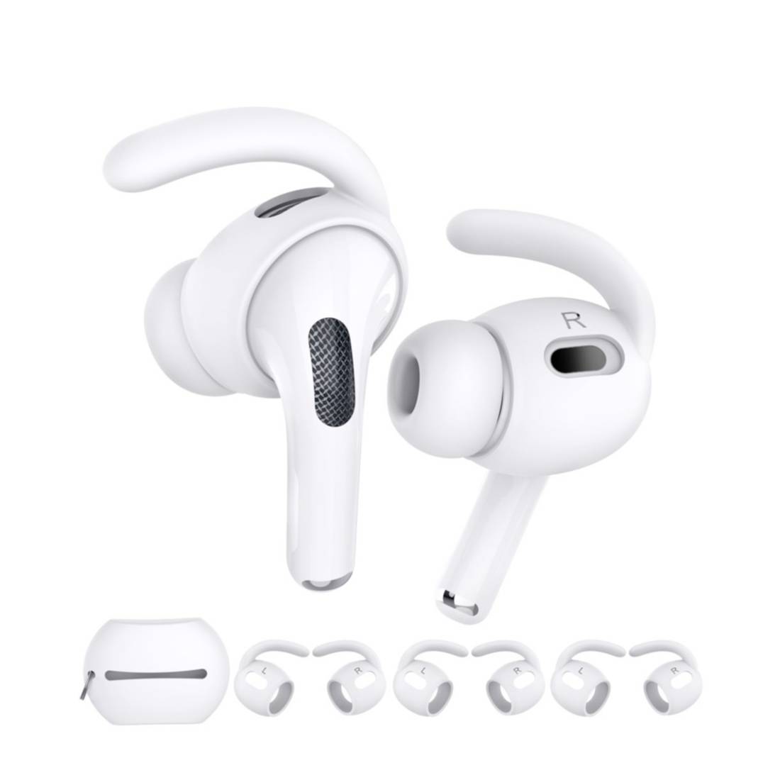 Apple AirPods Pro (2. Gen.) Silikon Ohrbügel Weiss Apple AirPods Pro (2. Gen.) Silikon Ohrbügel Weiss