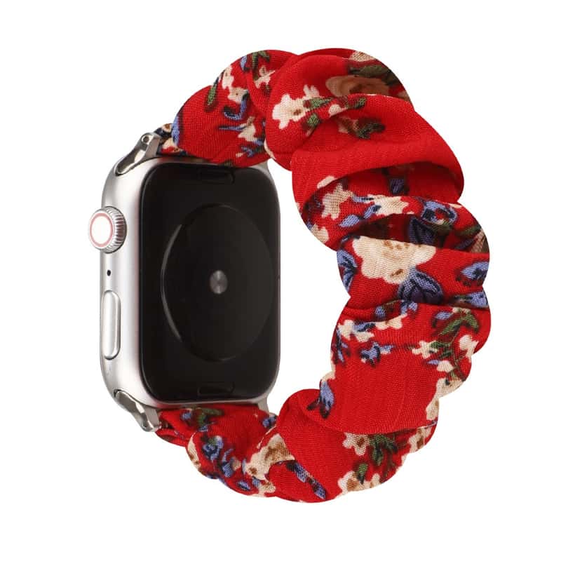 Apple Watch 41 40 38mm Armband Scrunchie in Rot