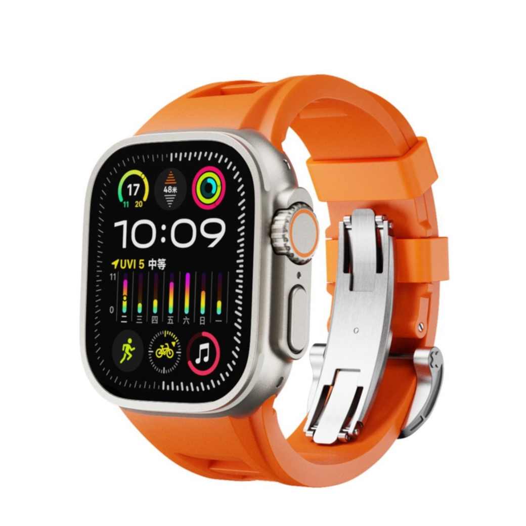 Apple Watch 49/46/45/44mm bracelet en silicone en orange