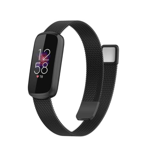 Metall-Armband Für Fitbit Luxe/Luxe SE – Edelstahl, Verstellbar | Lünettendesign, Silber/gold