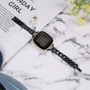 Metall-Armband Für Fitbit Versa 4/Sense 2 – Verstellbar, Edelstahl Mit Strass, Verschiedene Farben