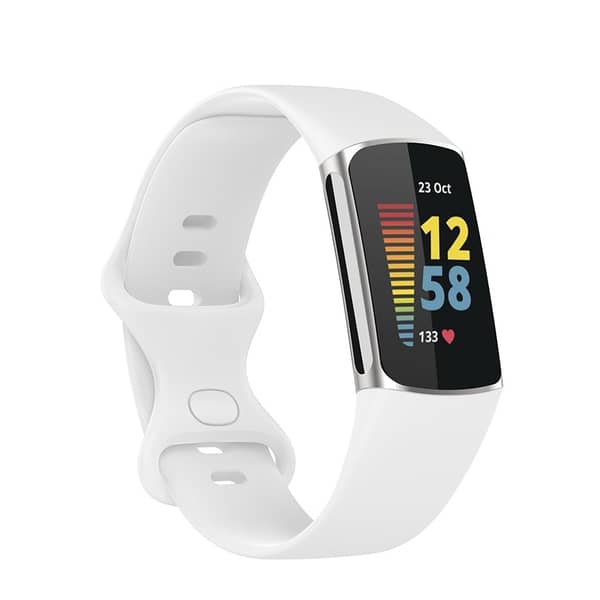 Bracelet Floral Gravé Pour Fitbit Versa 3 / Versa 4 / Sense 2 – Silicone Motif Marguerite Élégant Femme/Homme