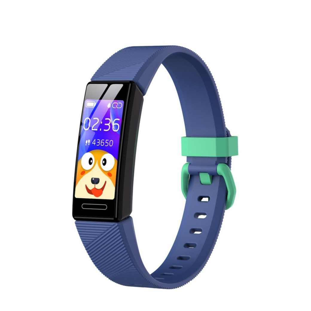 Kinder Fitnesstracker Smartwatch+Armband Dunkelblau