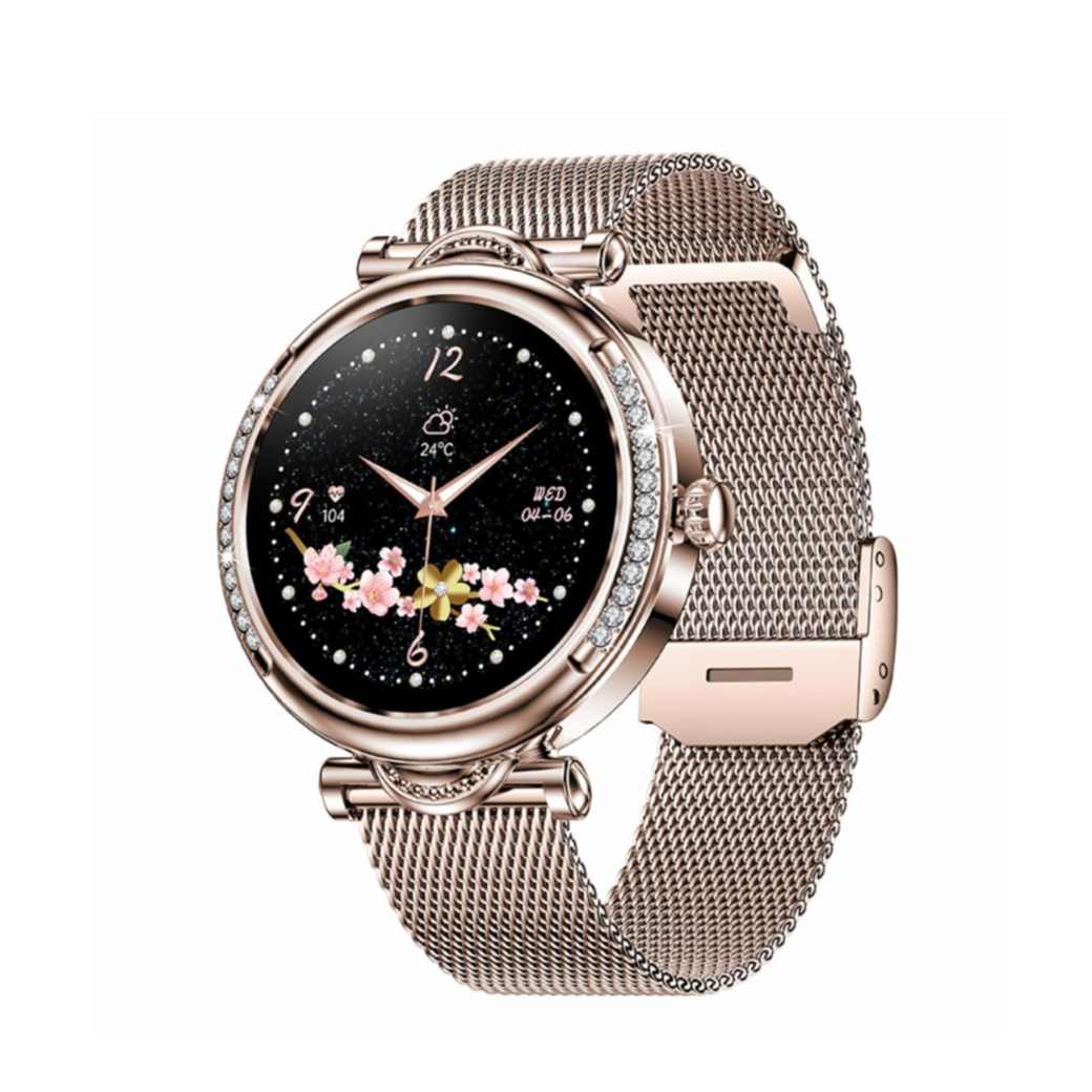 Frauen Smart Watch Fitness Tracker in Gold