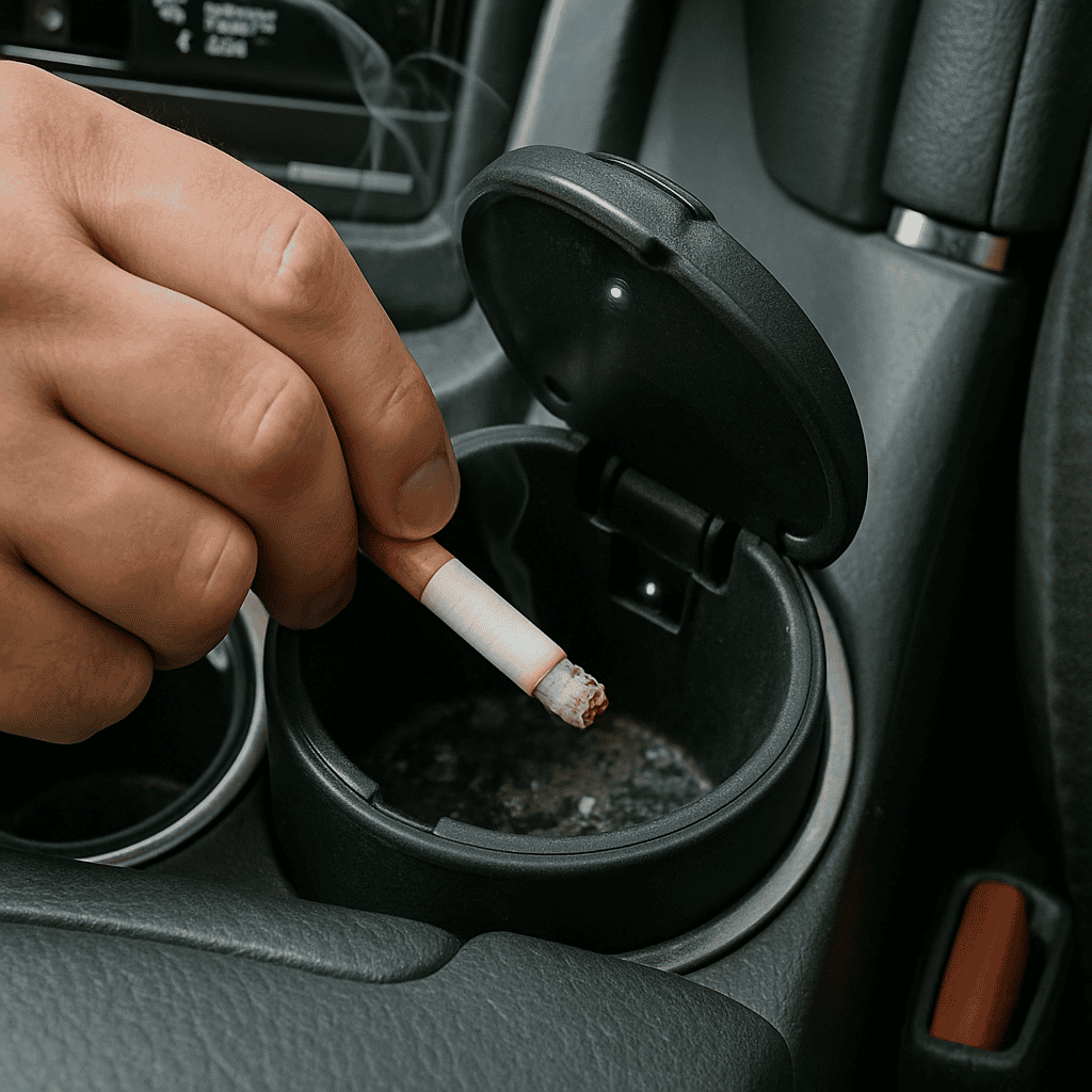 Riloer Autoaschenbecher Mit LED - Weißer Aschenbecher Mit Deckel Für Auto