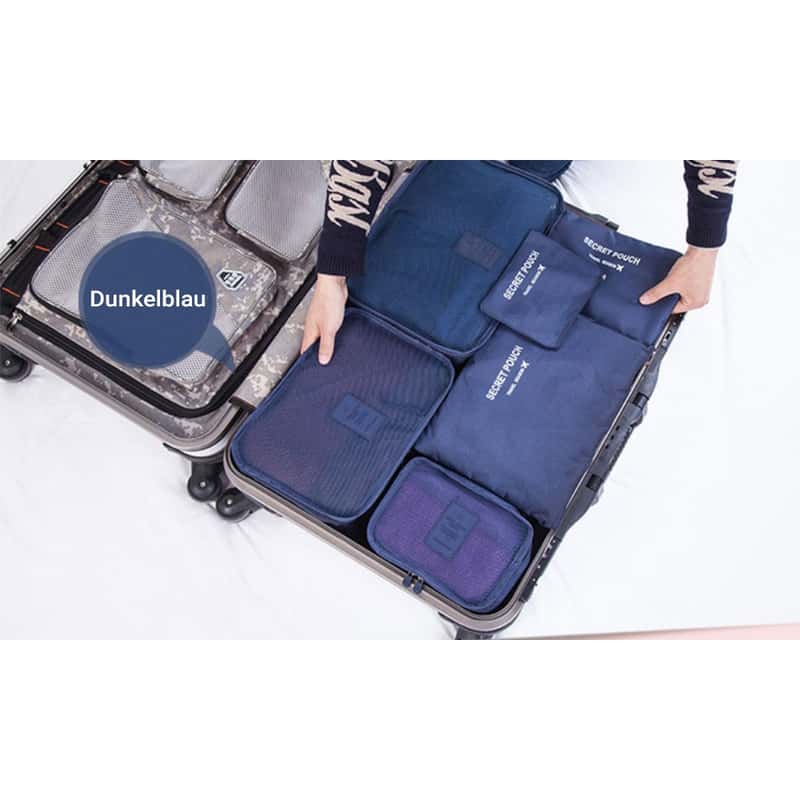 PEARL Koffer Organizer: 6er-Set Kleidertaschen für Koffer, Reisetasche &  Co., 6 Größen (Reise Ordnungstaschen)