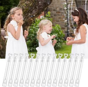 Seifenblasen Set – 48 Stück Mit Herzformen – Bunte Blasen Für Kindergeburtstag & Hochzeit – Fleckenfrei
