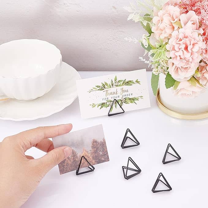 Tischkartenhalter Aus Glas Mit Silbernem Clip – Beschwert, Stabil, Für Hochzeiten & Events