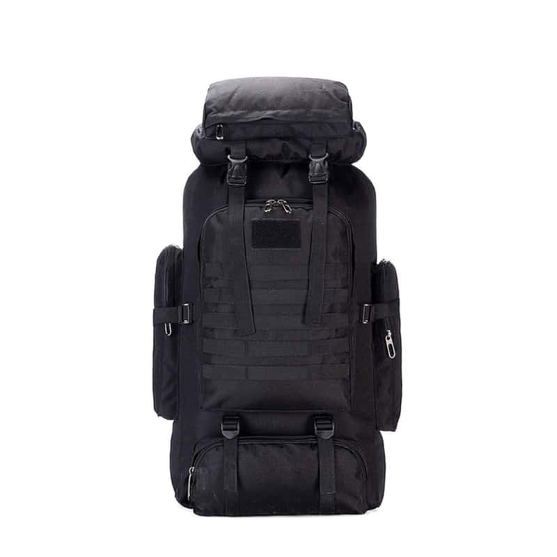 75L Outdoor Camping Rucksack Wasserfest Schwarz