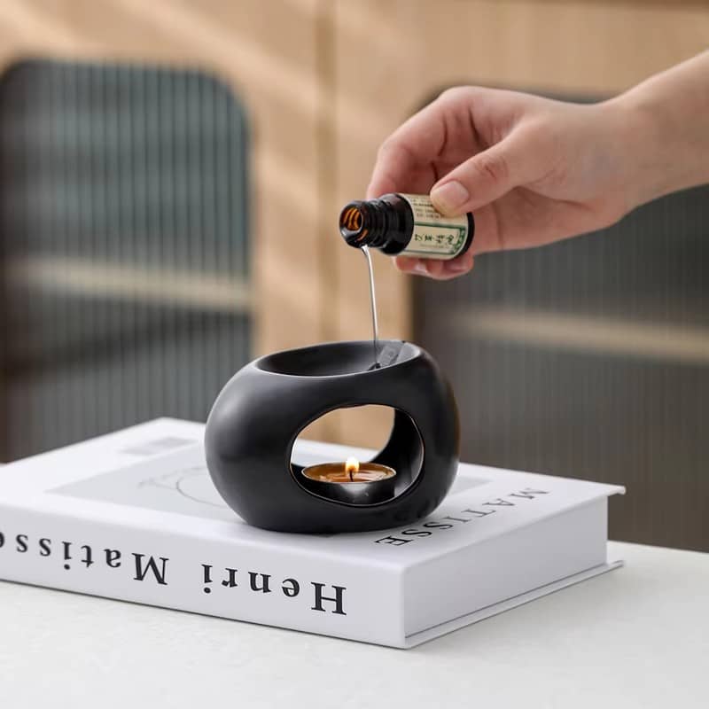 10x6cm) Keramik Aroma Duftlampe Home Deko Teelicht