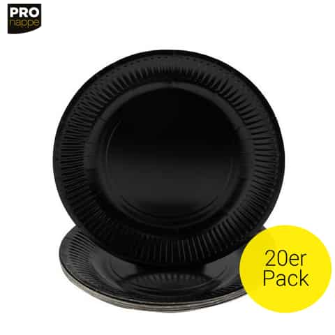 50 Stück Pappteller Cremefarben 23cm - Elegante Partyteller