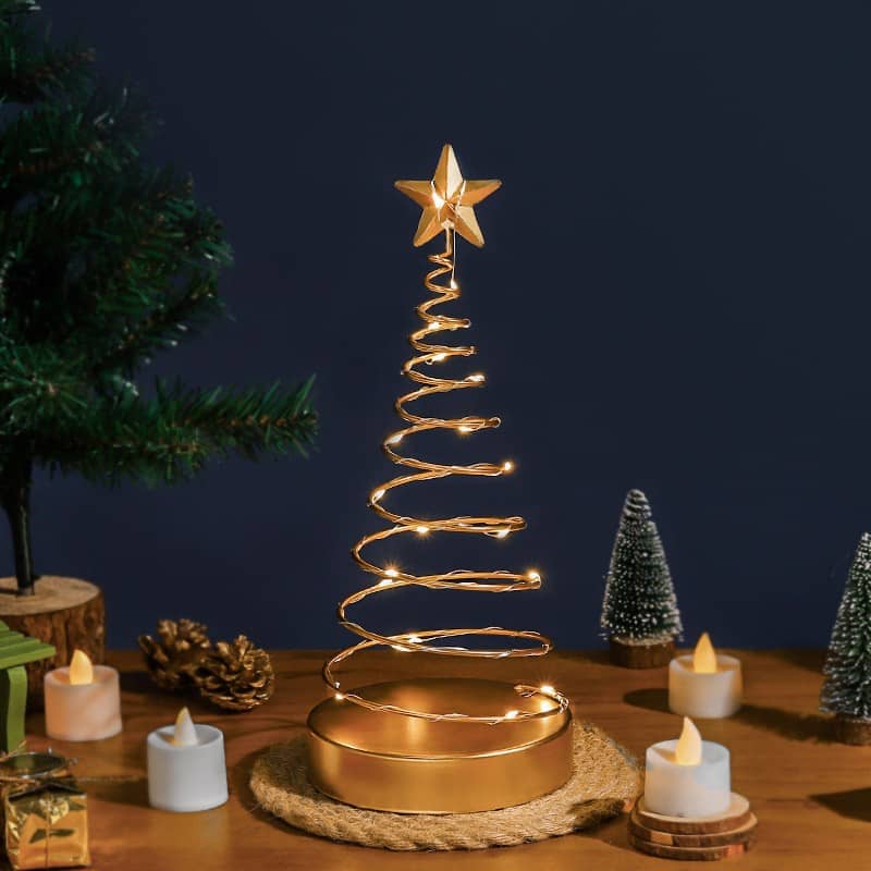 28cm LED Weihnachts Deko Tannenbaum Licht Tischdeko