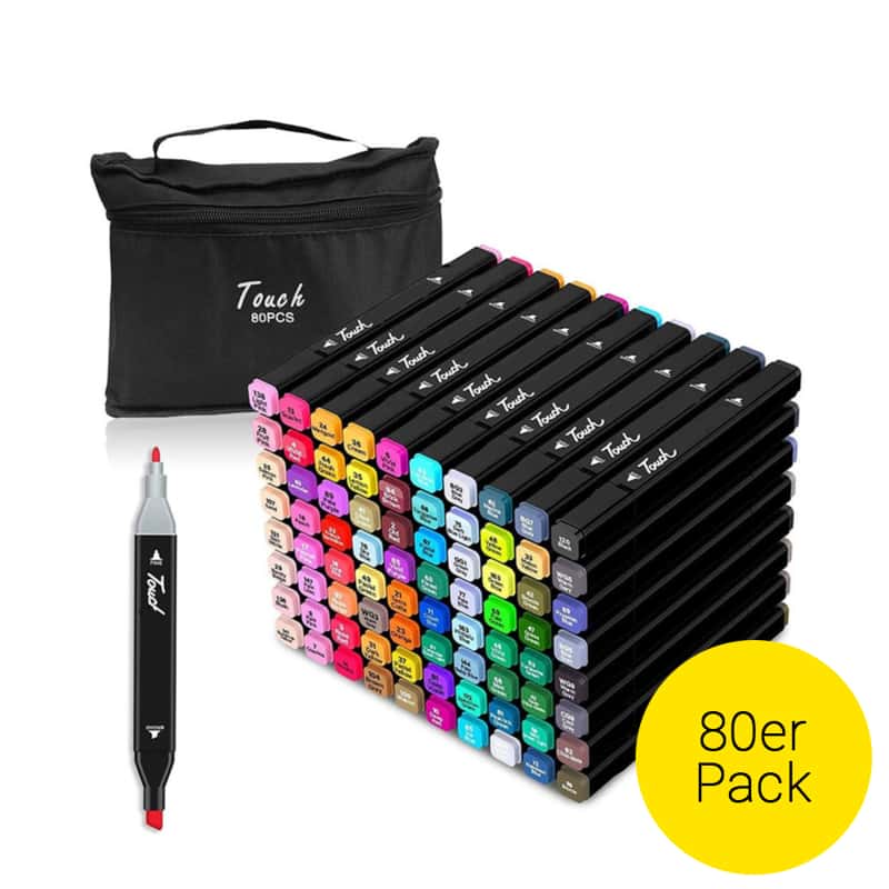 Touch 80 2 Marker Permanent Wasserfest Twin Farben Stift Farbe Stifte Malstifte 
