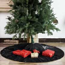 Weihnachtsbaum Rock - 48 Zoll Decke Mit Schnee-Design, Silber, Für Festliche Dekoration