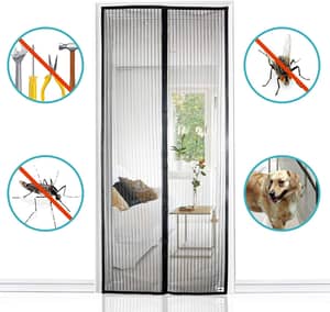 Magnet-Fliegengitter Tür – 225x185 Cm, Automatisch Schließend, Insektenschutz Ohne Bohren