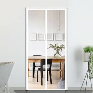 Liveinu Fliegengitter Für Tür/Fenster – Magnetverschluss, 200 X 200 Cm, Weiß, Klebemontiert Ohne Bohren