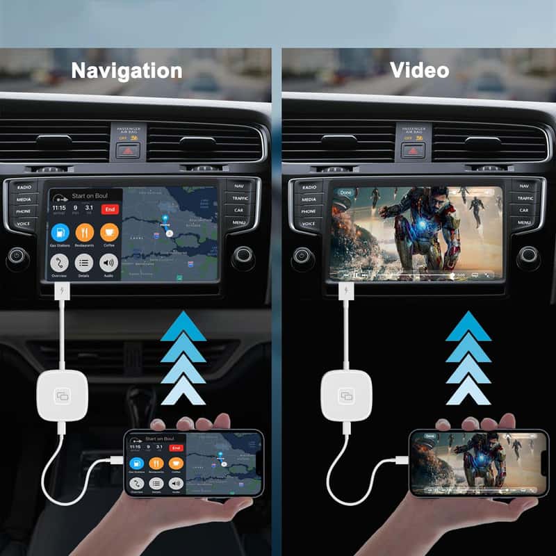 Kabelgeundener Apple Carplay Auto USB Adapter (iOS)